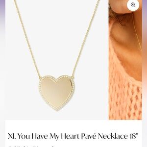 XLpave heart necklace you have my heart Melinda Maria